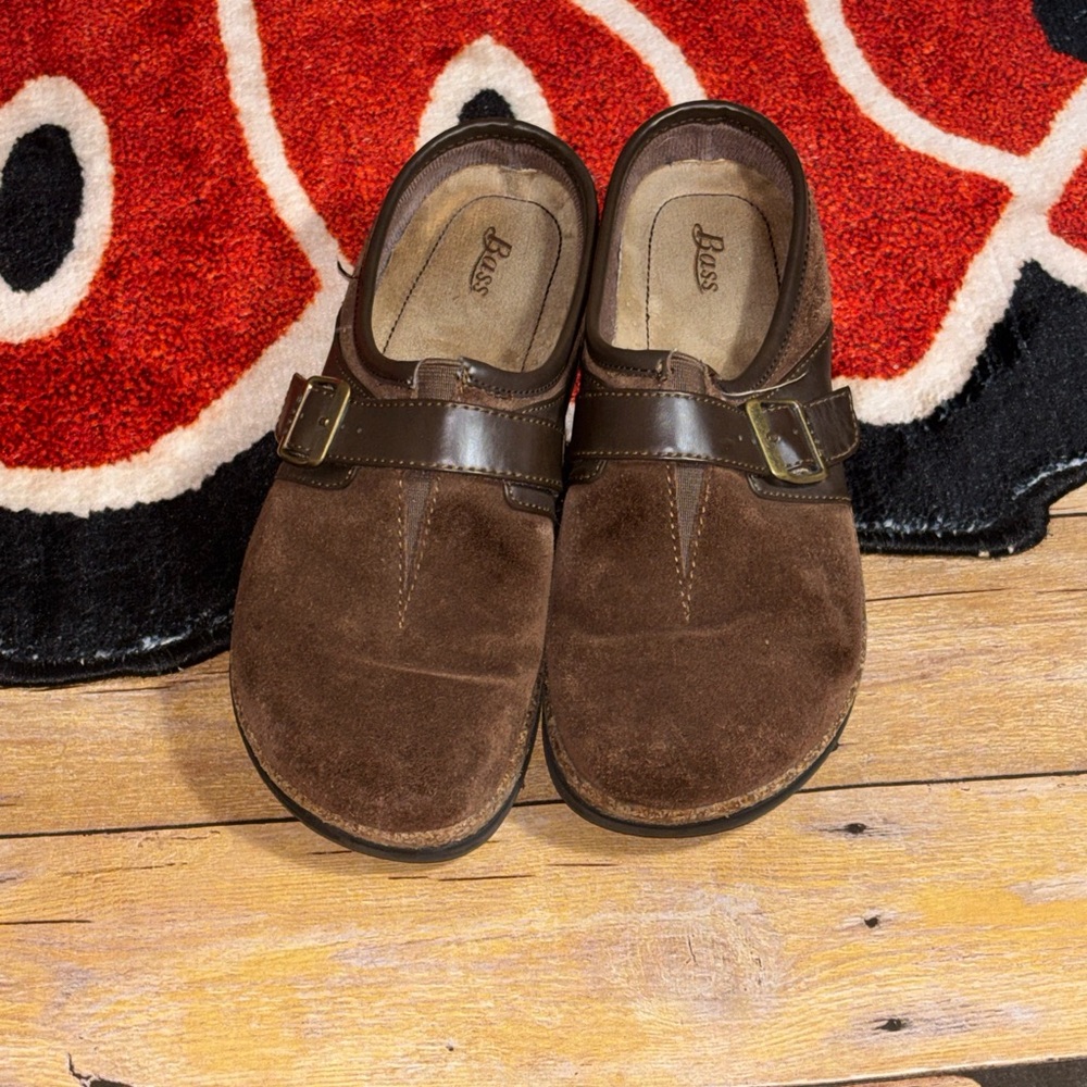 Bass Brown Women’s Suede Clogs